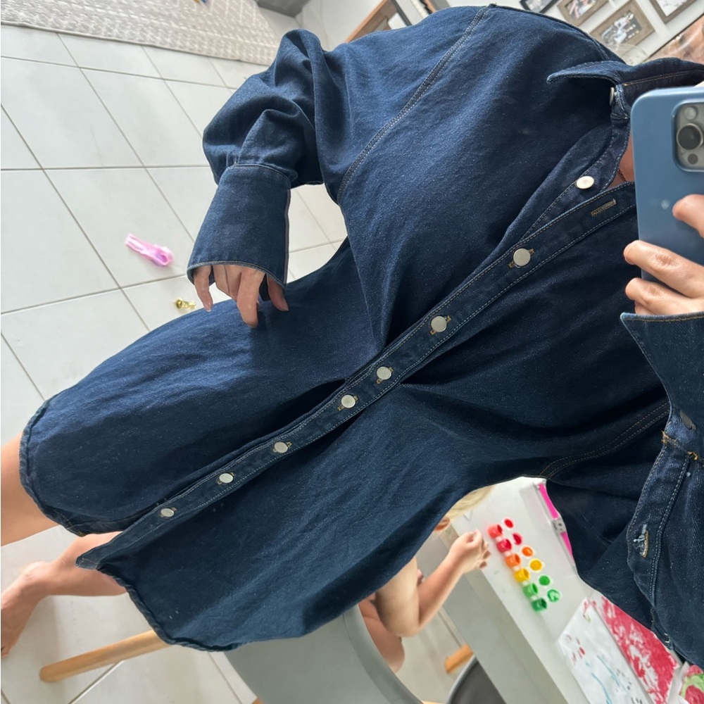 Denim shirt dress Zara